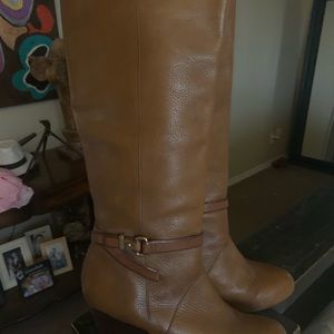 Coach leather knee high boots